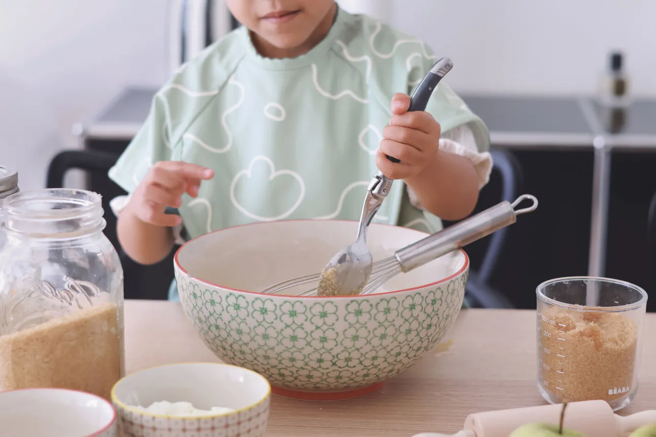 Bavoir A Manches Evolutif 2 En 1 Sage Green