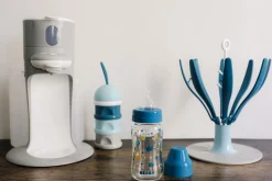 Biberon Verre Col Large 240Ml Blue