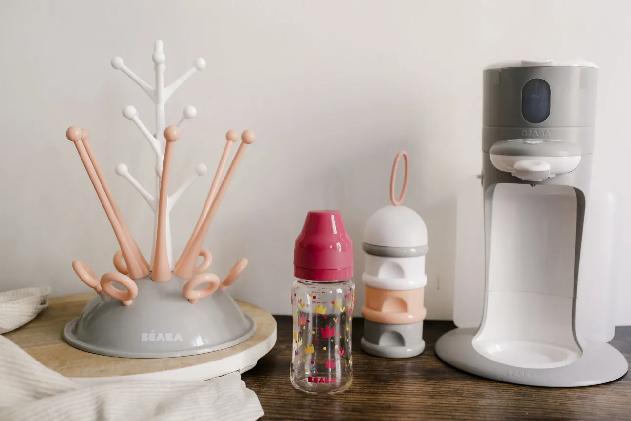 Biberon Verre Col Large 240Ml Crown Pink