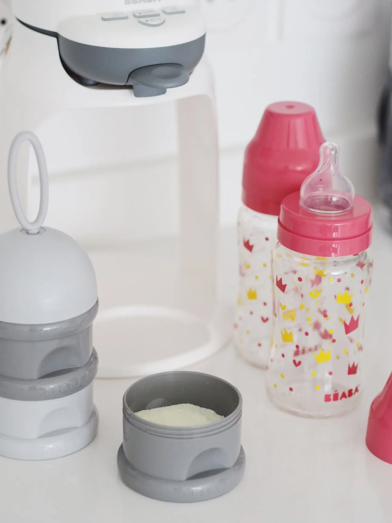 Biberon Verre Col Large 240Ml Crown Pink