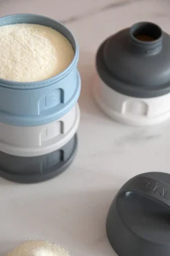 Boite Doseuse 4 Compartiments Mineral Grey / Blue