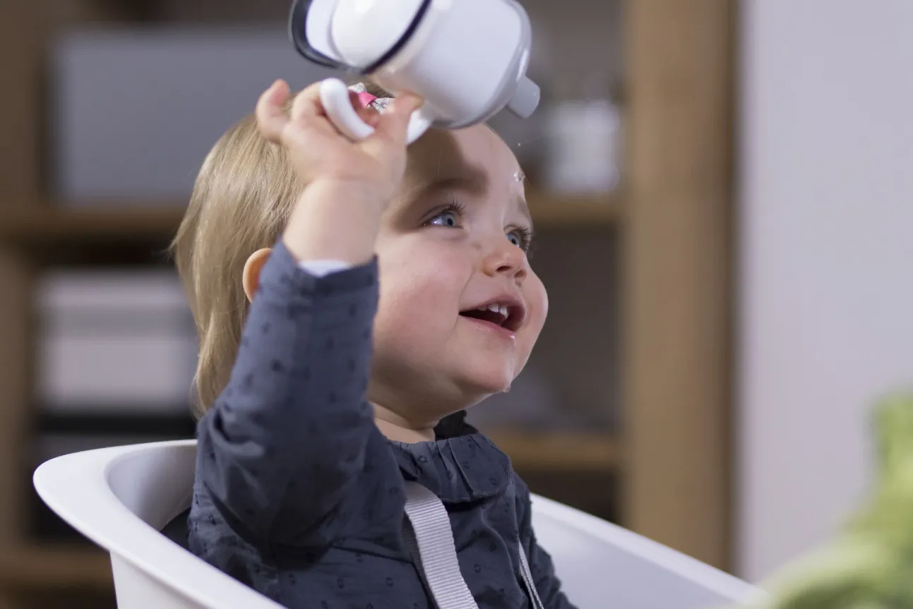 Chaise Haute Evolutive Up & Down White/Grey