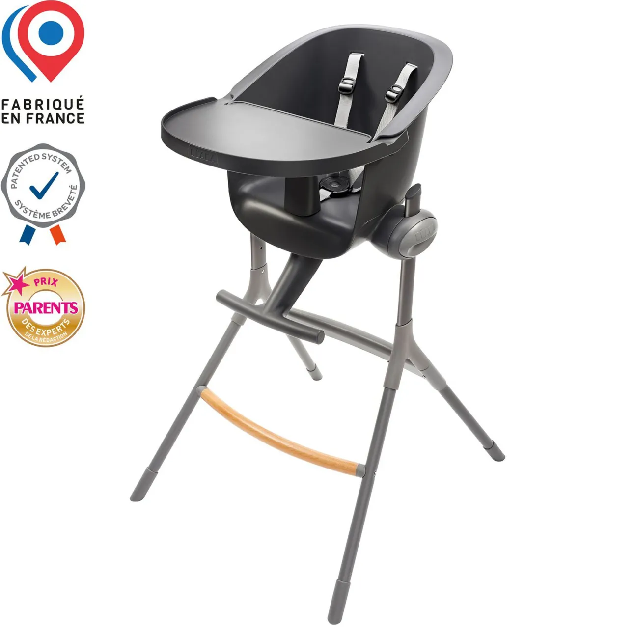 Chaise Haute Evolutive Up & Down Dark Grey