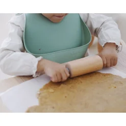 Lot De 2 Bavoirs Silicone Light Mist/Sage Green