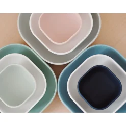 Lot De 3 Bols Silicone Gigogne Sage Green