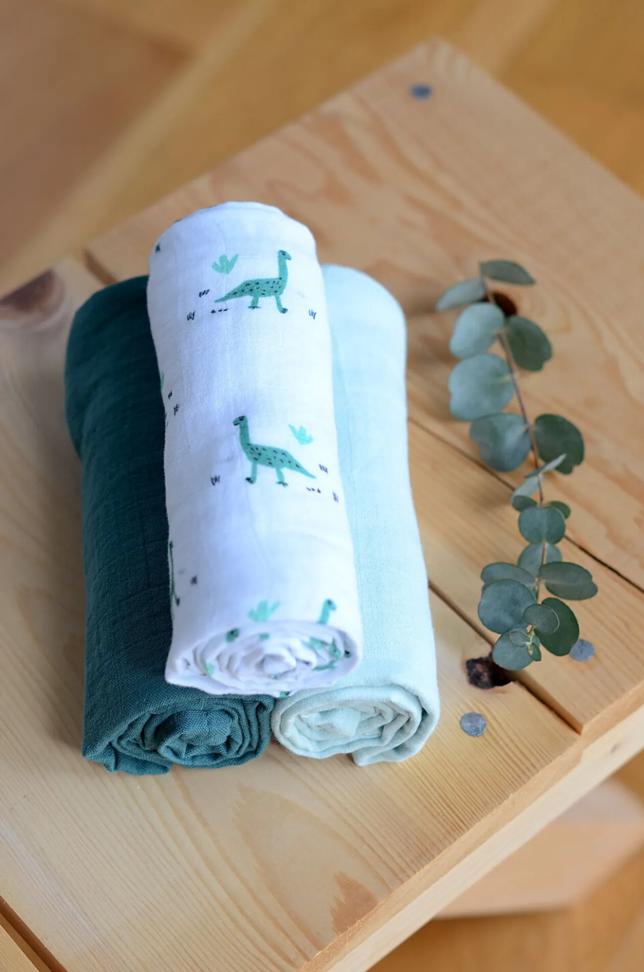 Lot De 3 Langes En Coton Jurassic