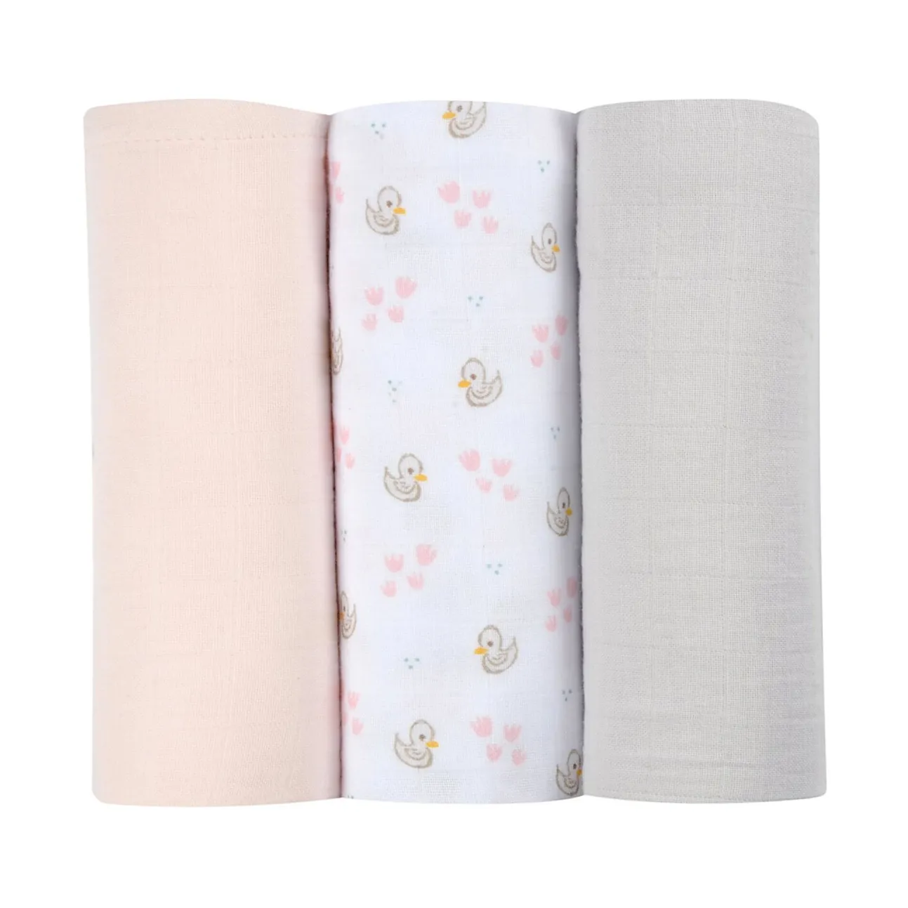 Lot De 3 Langes En Coton Swans