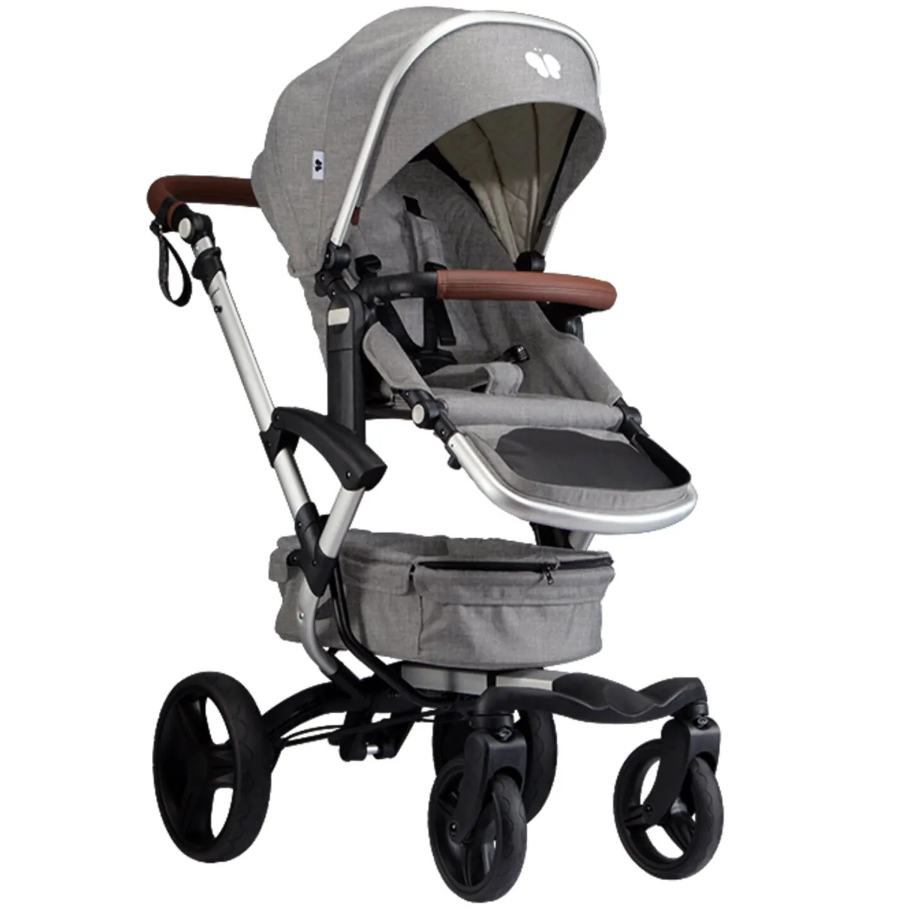 Poussette 2 En 1 Bonavi 2 Melange Grey