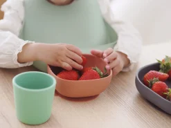 Set Vaisselle Silicone 4 Pieces Mineral