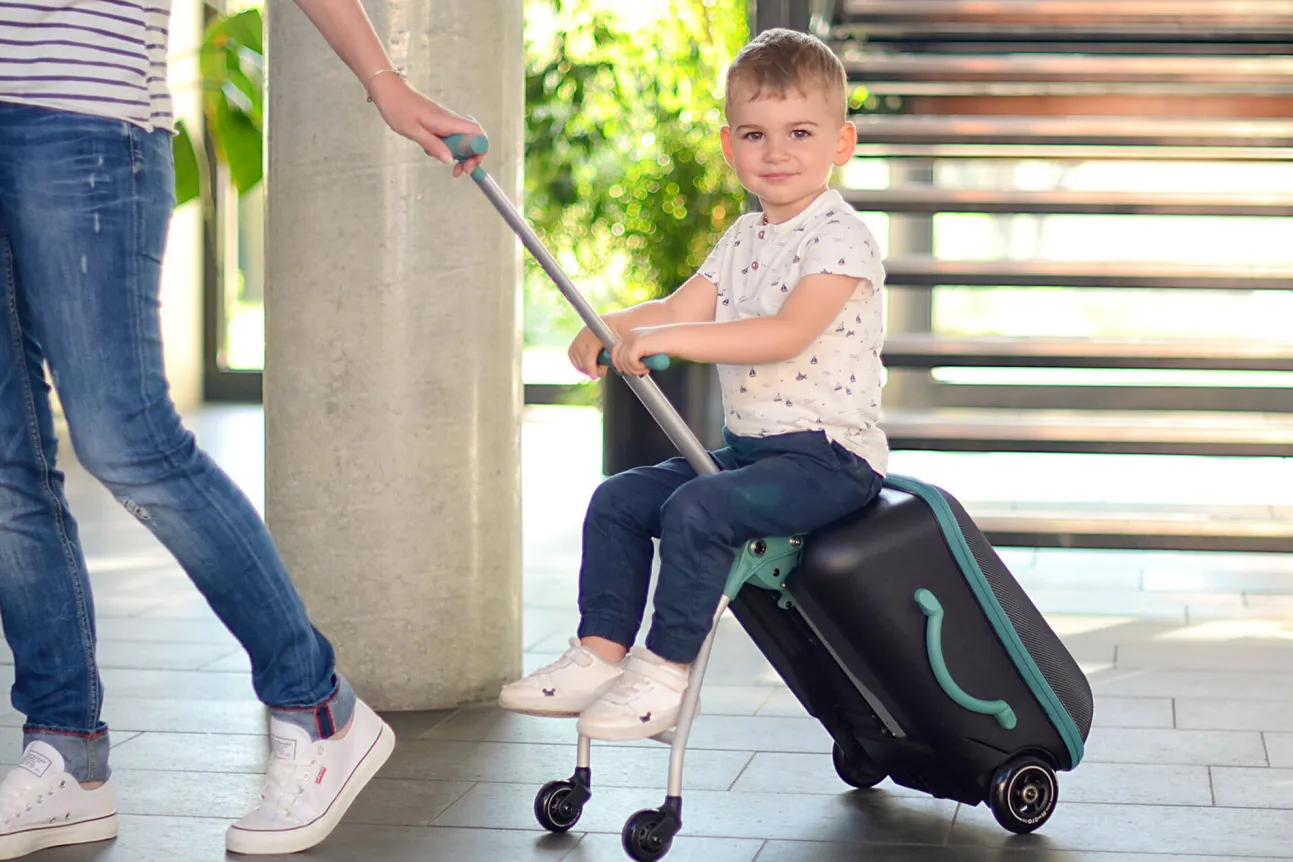 Valise Avec Assise De Voyage Luggage Eazy Green-Blue