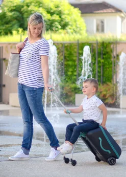 Valise Avec Assise De Voyage Luggage Eazy Green-Blue