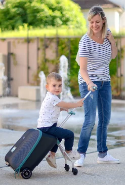 Valise Avec Assise De Voyage Luggage Eazy Green-Blue